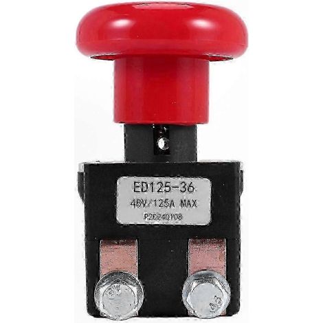 Interrupteur d'arrêt d'urgence 48 V 125 A pour véhicules électriques, coupure de sécurité à courant élevé (1/5)