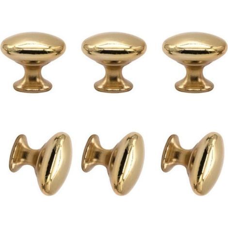 6 Pièces Poignée en Alliage de Zinc,Type de Champignon Poignée de Porte,Bouton de Tiroir Metal Boutons de Porte,D'or Boutons du Cabinet Boutons du Tiroir,Décoration de Meubles(26mm30mm) (1/4)