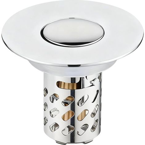 Crépine d'Évier en Acier Inoxydable Bloqueur Cheveux Anti-Obstruction pour Lavabo Salle de Bain Maison (1/5)