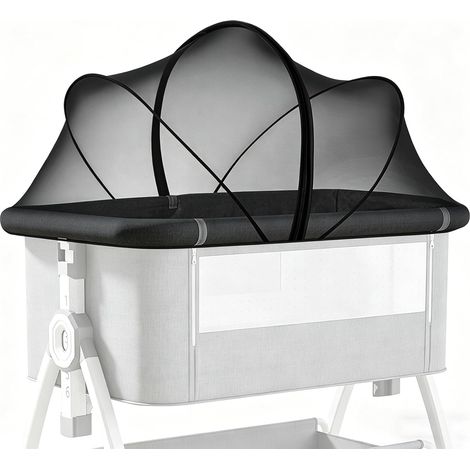 Moustiquaire - lit de voyage - moustiquaire pour chat - lit bébé - housse de moustiquaire universelle avec fermeture éclair silencieuse - lits - accès facile - 55 cm (1/3)