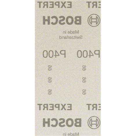Bosch Professional 50 x Mallas de lija Expert M480, para Madera dura, Pintura sobre madera, 93 x 186 mm, Grano 400, Accesorios Lijadora orbital (1/5)