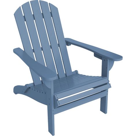 Acacia wood armchair with armrests, Kerina, Blue, 90x71x91.5 cm