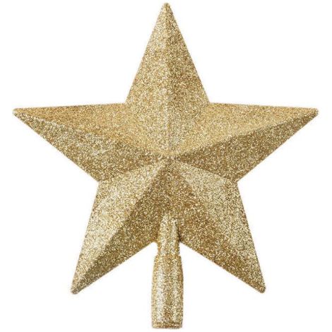 Décoration de sapin de Noël - Étoile de Noël - Décorations - Étoile scintillante - Plastique - Or (1/5)