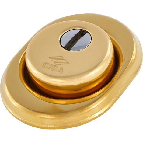 CISA 106490500, protecteur type defender serrure pour cylindre avec bac anti-déchirure, couleur laiton (1/5)