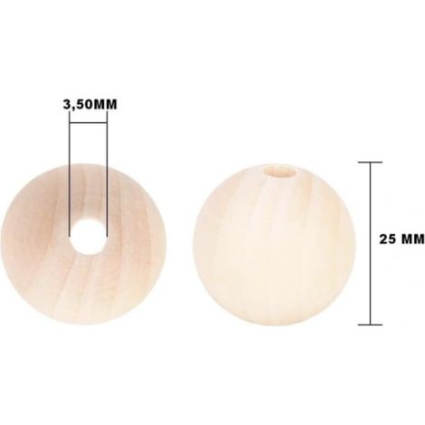 Boules en bois L - Jouet pour pattes de perroquet, ou pièces détachées DIY (1/4)