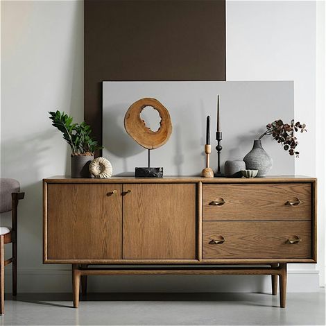 Buffet vintage en bois de chêne BRADFORD (1/5)