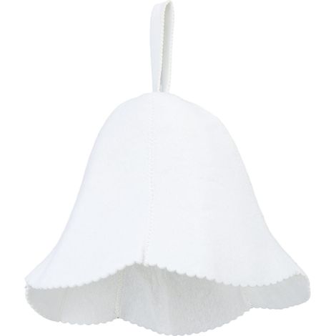 Chapeau de sauna en feutre absorbant l'eau, confortable et universel pour hommes et femmes, blanc.
