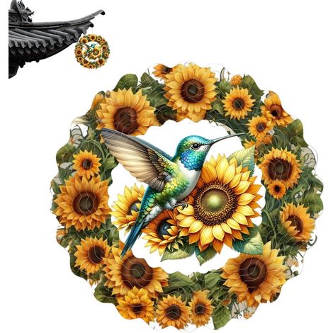 Wind Spinner - Metal Outdoor Wind Spinner - For Patio Lawn Garden Decoration - 25x25 cm - 1 Unit (1/5)