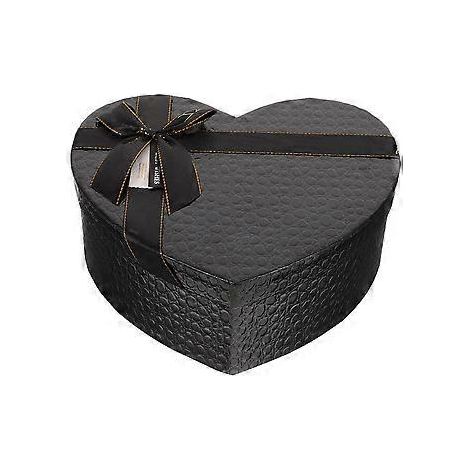 Herzförmige Geschenkbox aus Papier, zarte kleine Geschenkverpackung mit Schleife