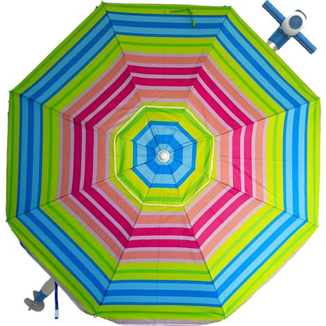 Parasol de plage 180 cm, UPF+50 bloque 99% des rayons UV (1/5)