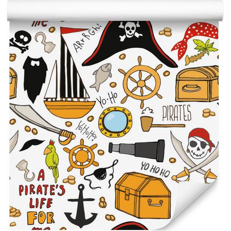 Papel pintado de piratas para salón y dormitorio, 50x1000 cm. (1/5)