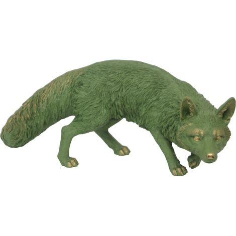 Figur Fuchs stehend, Polyresin 31 x 21 x 60 cm grün Dekofigur