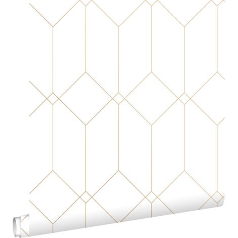 papier peint art déco blanc et or  - ESTAhome (1/5)