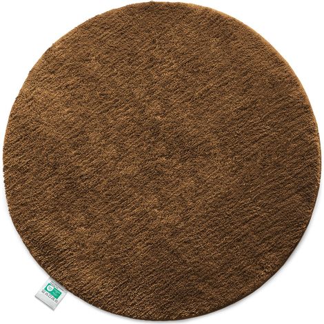 Badematte Sky Badteppich in Rund Braun 95 cm Durchmesser