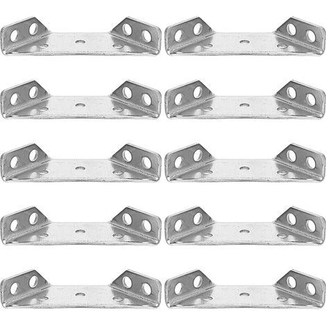 10-teiliges Set Eckwinkel aus Edelstahl, multifunktionale Eckverstärkung, verstärkte Befestigung für Möbel und Regale, stabile Montage für den Innenbereich und robuste Aufbewahrung (1/4)