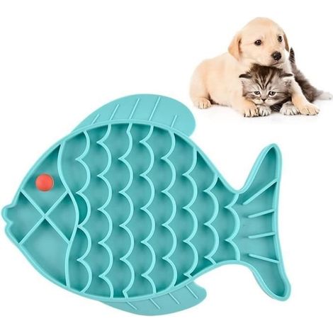 Fressnapf mit Anti-Fress-Funktion, Leckmatte für Hunde oder Katzen, fördert die langsame Verdauung bei Hunden und Katzen. (1/4)