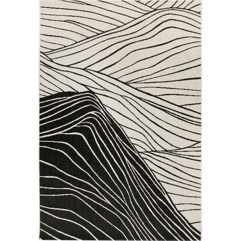 Tapis d'Extérieur et Intérieur Motif Montagne Polypropylène Gris Tonnerre 160 x 230 cm - PANGIVO (1/3)