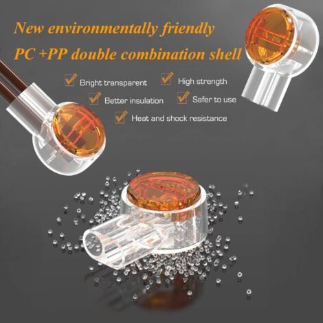 50pcs Scotchlok UY Connecteur Etanche,Connecteurs de CâBle Remplis des RéSines Colliers de Connexion Pour Jardin & ExtéRieur la Tondeuse à Gazon Robotique (1/4)