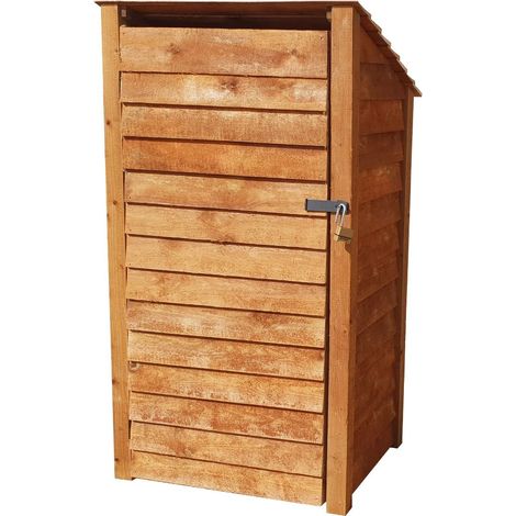 Wooden Tool Store Reverse Roof, W99xH180cm (Brown finish)
