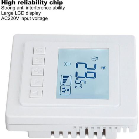 Thermostat Climatisation - Plage 5 ℃ à 35 ℃ - Précision ±1 ℃ - Écran LCD Grand Format - Pour Maison Bureau Hôtel - 1 Pièce (1/5)