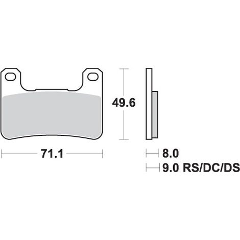 PASTILLAS DE FRENO SBS KH379 PARA PISTA Y DEPORTE, SINTER DORADO. COMPATIBLES CON: SUZUKI GSX-R 600/750/100/1300 DELANTERAS (SUSTITUYE AL COMPUESTO RS).