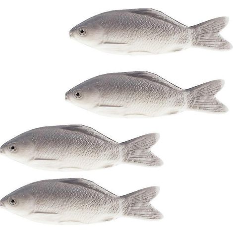 Lot de 4 poissons factices en PU, jouet en forme de poisson pour enfants, décoration pour la maison ou le bureau (1/5)