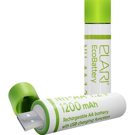 Elari Eco-Battery Pile rechargeable LR6 (AA) NiMH 1200 mAh 1.2 V 2 pc(s) A782212 (1/3)