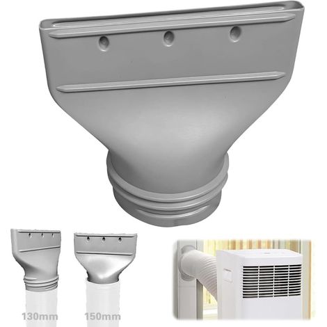 Adaptateur Tuyau Climatiseur Mobile, Embout Plat Climatiseur Mobile Fenêtre, pour Tuyau Evacuation Clim de 130 mm/150 mm, Kit De Ventilation (1/5)