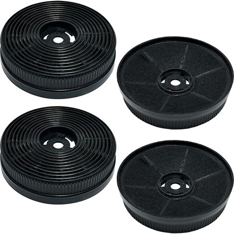 Lot de 4 filtres à charbon actif MIZ0060, compatibles avec Respekta CH33060WB, CH33060SB, PKM CF140, S22-60BBPY, Prokira PRCF140, FH60MS (1/5)