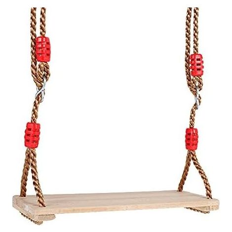 Balançoire Enfant Adulte Siège de balançoire en Bois pour Jardin Extérieur Intérieur 40x16.2x1.2 CM-Fei Yu (1/5)