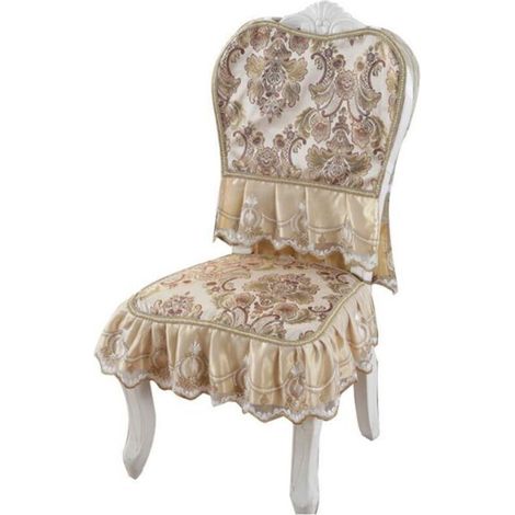 ALLIANDISHousse de chaise Coussin de chaise jacquard en dentelle pour hôtel restaurant minimaliste moderne de style européen quatre saisons universel m 53 50 housse de chaise universelle (taille sans (1/4)