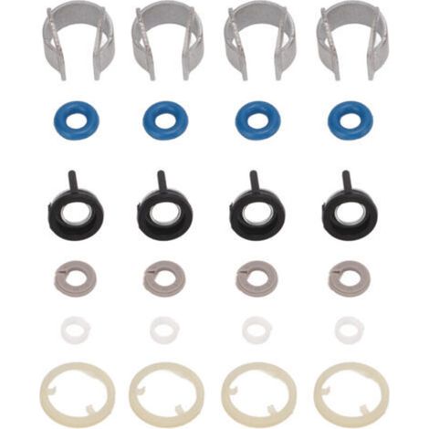 Reparatursatz für Einspritzdüsendichtungen, 4 Sätze Ersatz-O-Ringe aus Gummi und Metall für Einspritzdüsen 06H998907B für A3 A4 A5