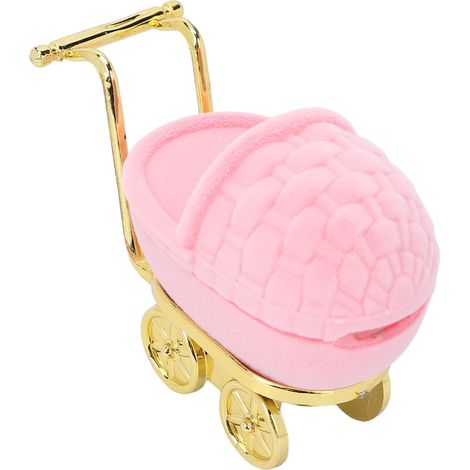 Boîte à bijoux personnalisée pour bébé - Coffret cadeau organisateur pour boucles d'oreilles et colliers - Étui rose (1/5)