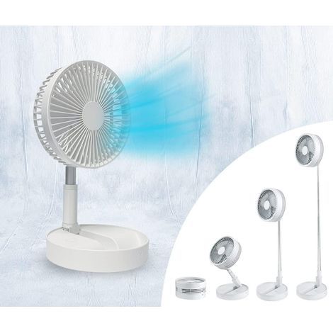 Fold & Cold – Mini extendable fan with battery – Powerful USB fan with 10 hours of battery life – Flexible pedestal and table fan – Extendable up to 1 m in height (1/5)