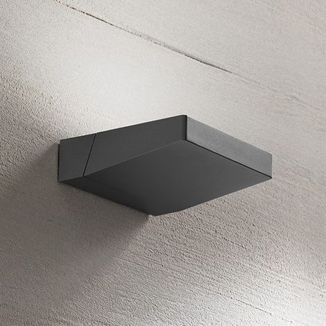 Applique Esterno Moderna Giro Alluminio Antracite Led 14W 3000K Ip54 (1/2)