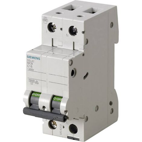 Siemens 5SL45106 5SL4510-6 Interruttore magnetotermico B/10 kA 2 poli 10 A 230 V