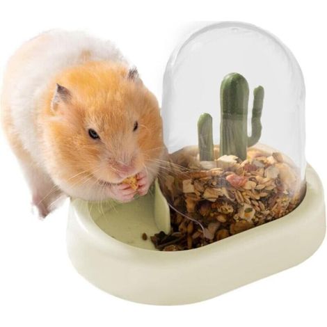 Distributeur Automatique de Nourriture pour Hamsters, Distributeur Nourriture pour Hamster, Mangeoire Automatique pour Hamster pour Nourrir Hamsters, Hérissons et Autres Petits Animaux(Jaune) (1/5)