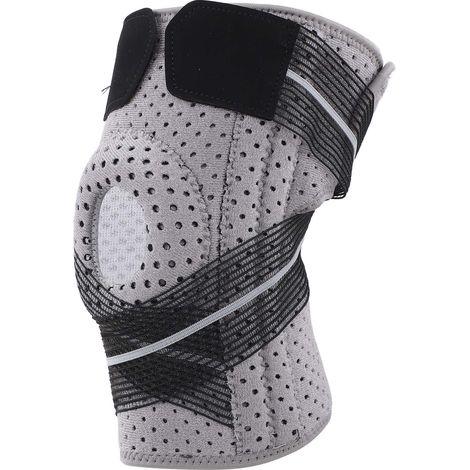 Genouillère de Soutien avec Coussinets en Gel de Silicone pour Rotule, Réglable pour Cyclisme, Basketball et Course (1/5)