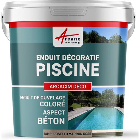 Décoration, piscine, enduit de cuvelage, finition béton ciré : Arcacim déco - 16 m² Rosetto Marron Rose - ARCANE INDUSTRIES