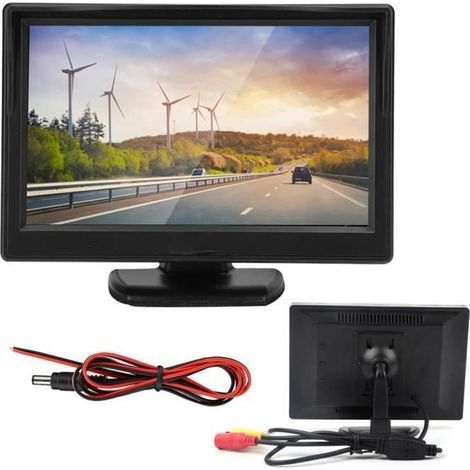 Schermo LCD TFT ad alta definizione da 5 pollici per auto, monitor impermeabile per retromarcia, ideale per telecamera di retromarcia. (1/4)