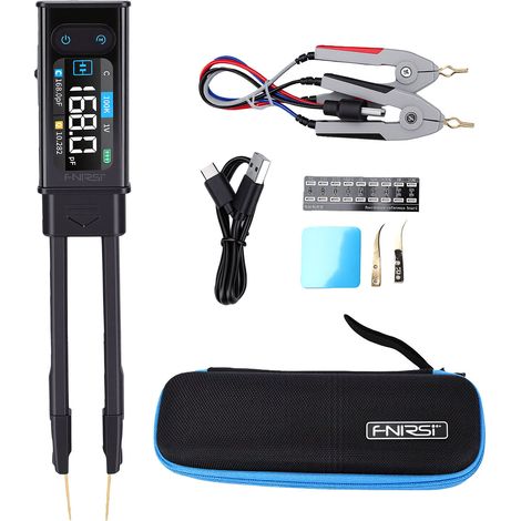 Tester per componenti SMD da 100 kHz con autodiagnosi, rilevamento di resistenza, capacità, induttanza, continuità dei diodi e tensione. (1/5)