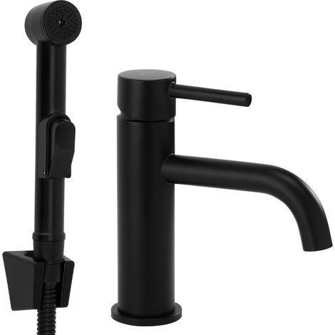 Rea Grifo De Lavabo Con Ducha Higiénica Lungo Black 12X4X17Cm (1/5)