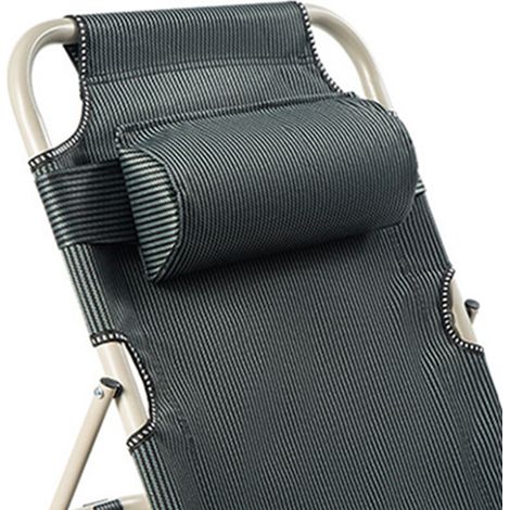 Fauteuil de lit pliable avec dossier réglable sur plusieurs angles, offrant un soutien stable et un confort optimal. Coussin inclus. Couleur : bleu foncé. (1/5)