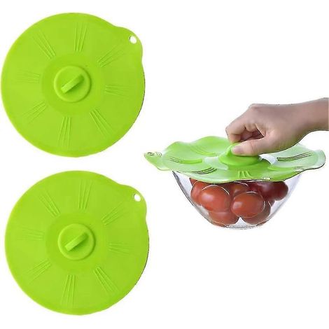Couvercles pour micro-ondes et protections anti-éclaboussures pour la cuisine - Couvercles et protections alimentaires en silicone - Lot de 2 (1/3)