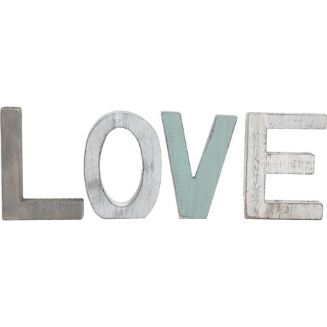 Panneau décoratif en bois multicolore avec lettres anglaises pour maison, ornement de mot original, décoration de lettre (1/5)