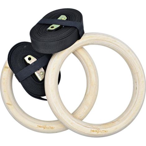 Anelli da ginnastica, anelli in legno, anelli crossfit - premium (1/5)