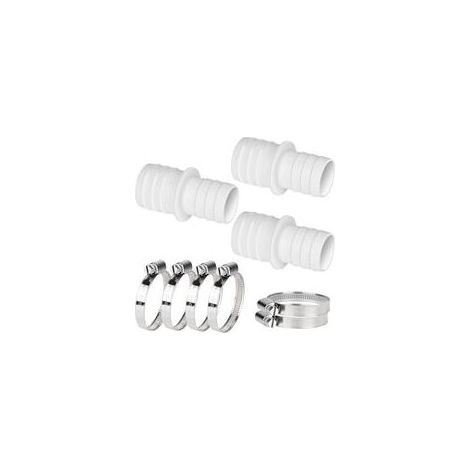 Raccords Tuyau Piscine 32 38mm Lot de 3, Avec 6 Colliers de Serrage, Accessoire de Connexion pour Piscine (1/5)