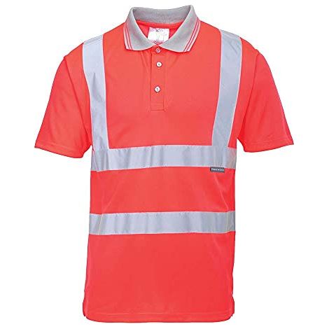 Polo ad alta visibilità a maniche corte Portwest Rosso XXL (1/4)