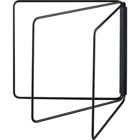 YAMAZAKI 2788 TOWER Appendiabiti pieghevole, nero, Acciaio, minimalista, 27.5~53.5 x 2.2~54.5 x 25 cm (1/5)