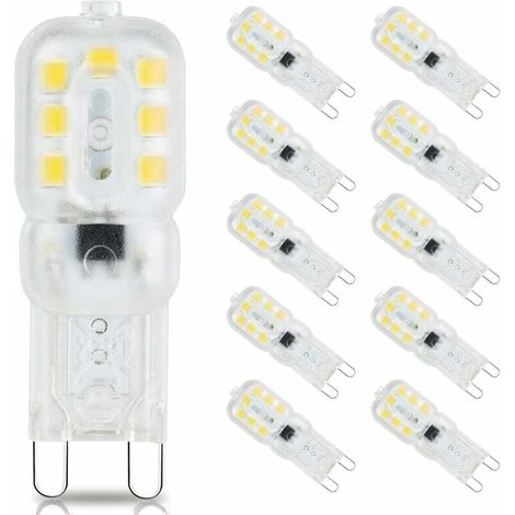 Ampoule Led G9, 3W G9 Led Lampes(Équivalent à 33W Halogène Ampoules G9), Led G9 Ampoules Blanc Froid 6000K, sans Scintillement, 360 Degrés Angle, AC 220-240V, Lot de 10 [Classe énergétique E]-LIAIKI (1/4)